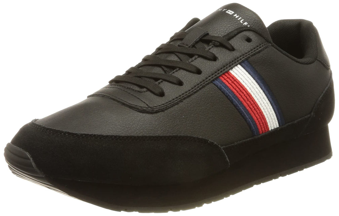Tommy Hilfiger Herren Runner Sneaker Core Eva Runner Sportschuhe 40 EU Schwarz, 40 EU Schwarz