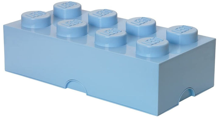 LEGO Aufbewahrungsstein, 8 Noppen, Stapelbare Aufbewahrungsbox, 12 l, hellblau, Hellblau