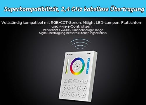 LIGHTEU®, Miboxer Milight 8 Zonen Smart Panel Fernbedienung, kompatibel mit Lampen der Miboxer RGBCC