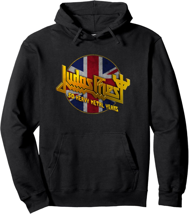 Judas Priest – 50 Years Union Jack Circle Pullover Hoodie
