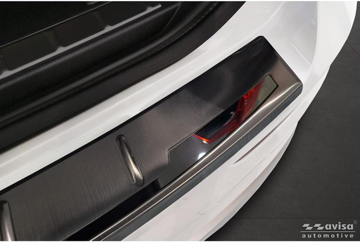 Avisa Schwarz Edelstahl Heckstossstangenschutz kompatibel mit Volvo XC60 II 2017-2021 & Facelift 202