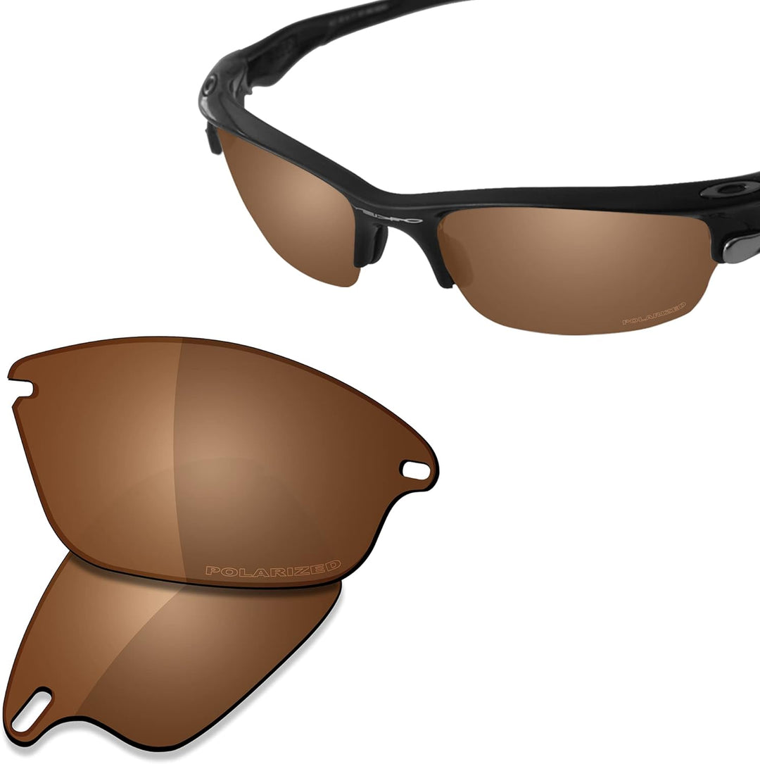 Saucer Premium Ersatzgläser für Oakley Fast Jacket OO9097 Sonnenbrillen High Defense - Amber Brown P