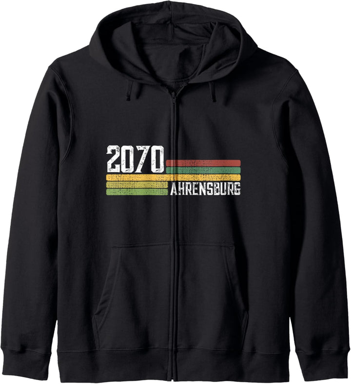 2070 Ahrensburg Retro Alte PLZ Vintage Schild Kapuzenjacke