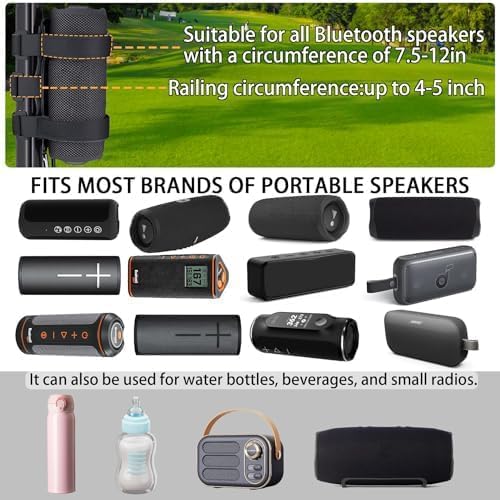 co2CREA Tragbare Lautsprecher-Halterung für die meisten kabellosen Bluetooth-Lautsprecher, Outdoor-L