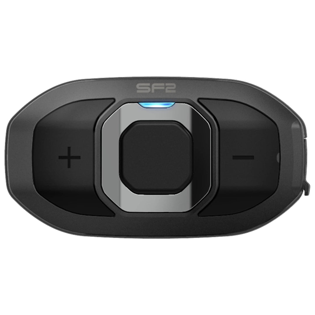 Sena SF2 Bluetooth-Kommunikationssystem für Motorräder mit Zwei Lautsprecher-Sets, Schwarz Einzelpac