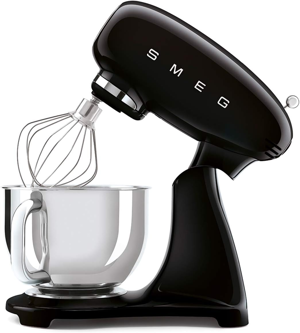 SMEG Standmixer Schwarz Kneten Mixen 1 m 4,8 l Leiter Stand mixer Black, Schwarz