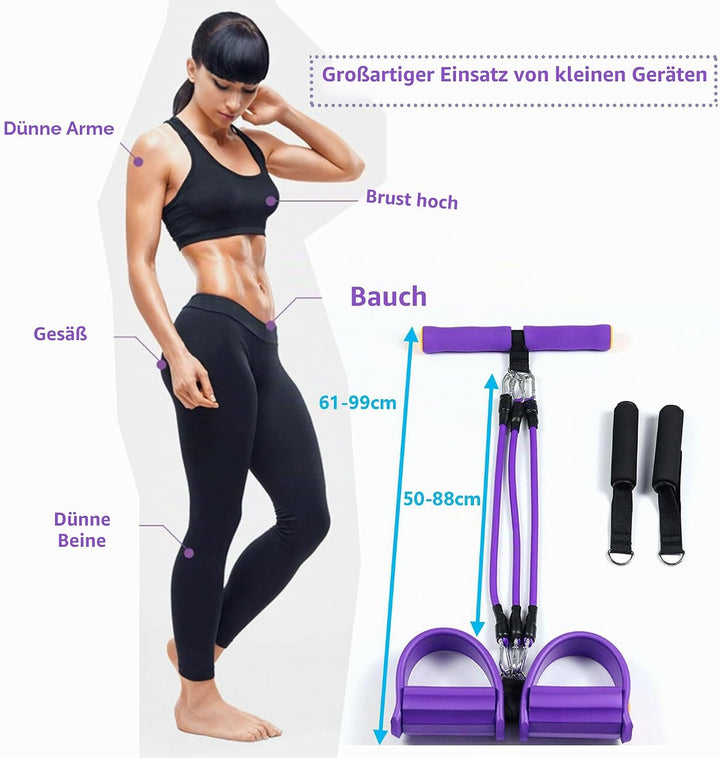 Bauchtrainer Bodybuilding Expander Bauchtrainer Multifunktionstrainer Sit-Up Trainingsgeräte Elastis