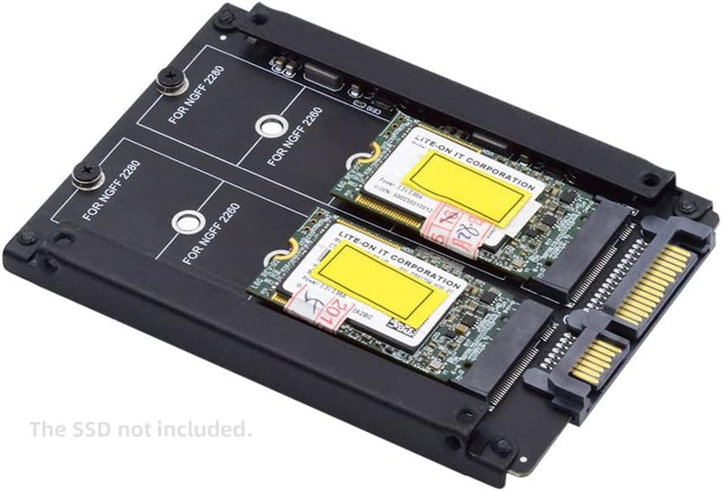 NFHK Dual NGFF B+M Key M.2 SSD Karte JOBD Raid0 Span Bridge auf 6,3 cm SATA Combo HDD Festplattengeh