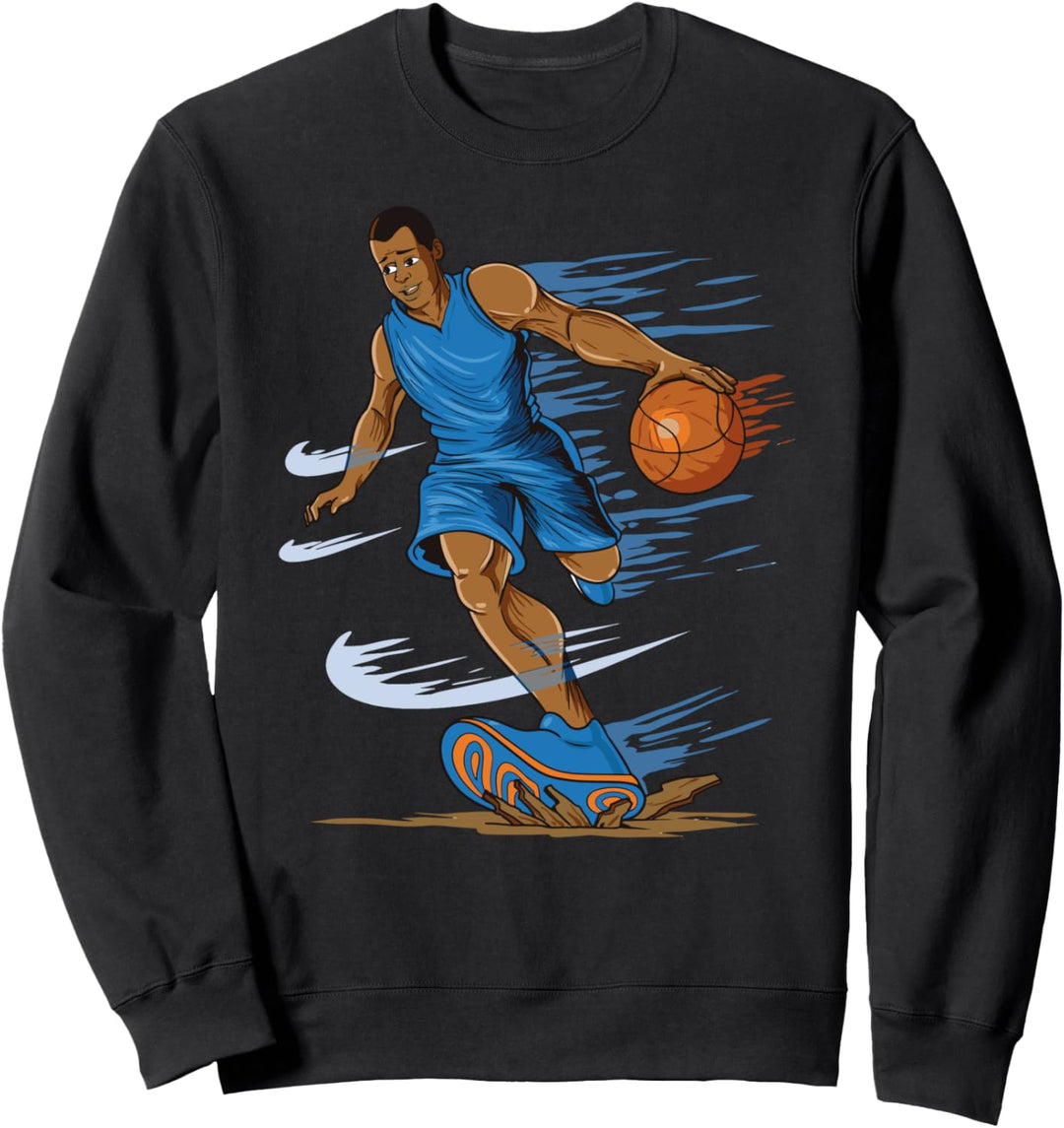 Basketballspieler, der den Ball dribbelt Geschenk Sweatshirt