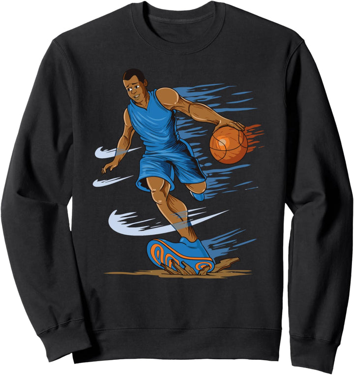 Basketballspieler, der den Ball dribbelt Geschenk Sweatshirt