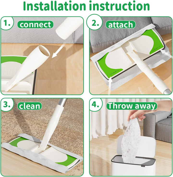 Joy Cruise Sweeper 2-in-1 Trocken- und Nassreinigungsgerät, professionelles Bodenwisch- und Kehrset