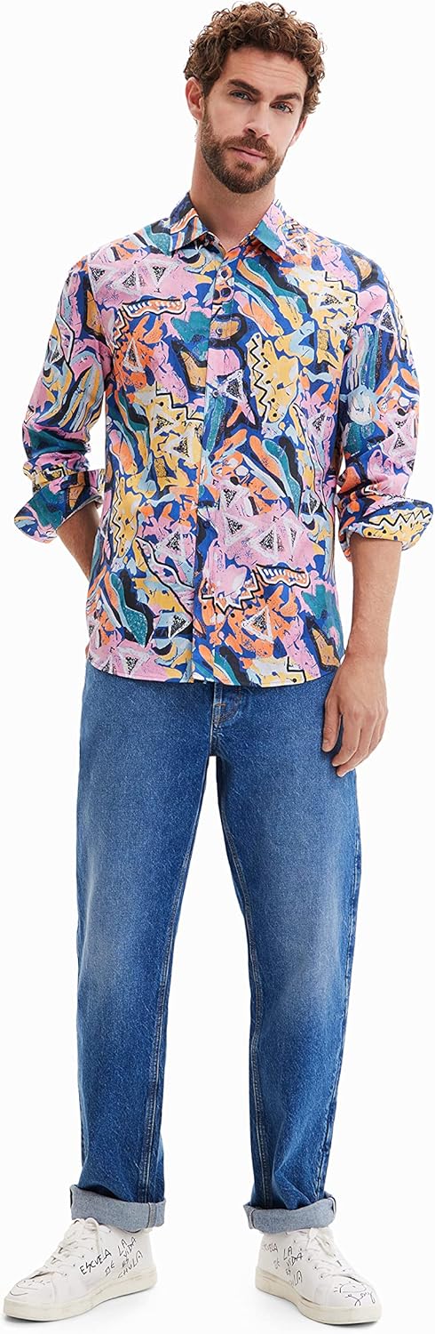Desigual Herren Shirt S Material Finishes, S Material Finishes