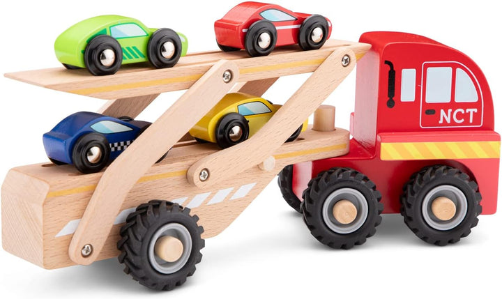 New Classic Toys NCT1960 Autotransporter inklusive 4 Fahrzeugen Transporteur de voitures, Transporte