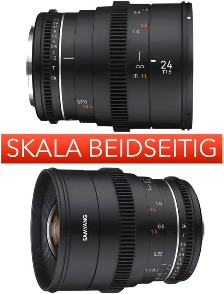 Samyang Weitwinkel Cine- und Video Objektiv MF 35mm T1,5 VDSLR MK2 – lichtstark T1,5 kompatibel mit