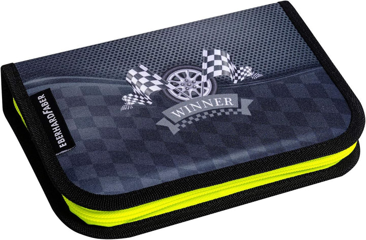 Eberhard Faber 577574 - Federmäppchen Race Car, mit 32 Schreibutensilien, Stiftetui befüllt