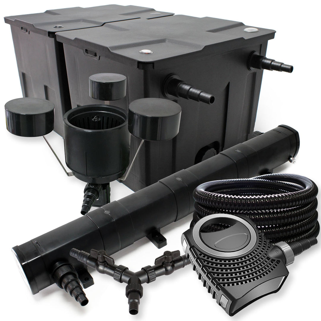 SunSun Komplettset: CBF-350B Teichfilter bis 60000 L Teichfilteranlage, CTF-8000 Teichpumpe 8000l/h
