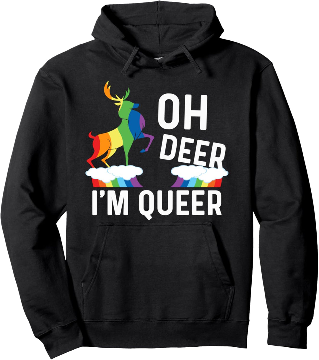 Oh Deer I'm Queer Pullover Hoodie