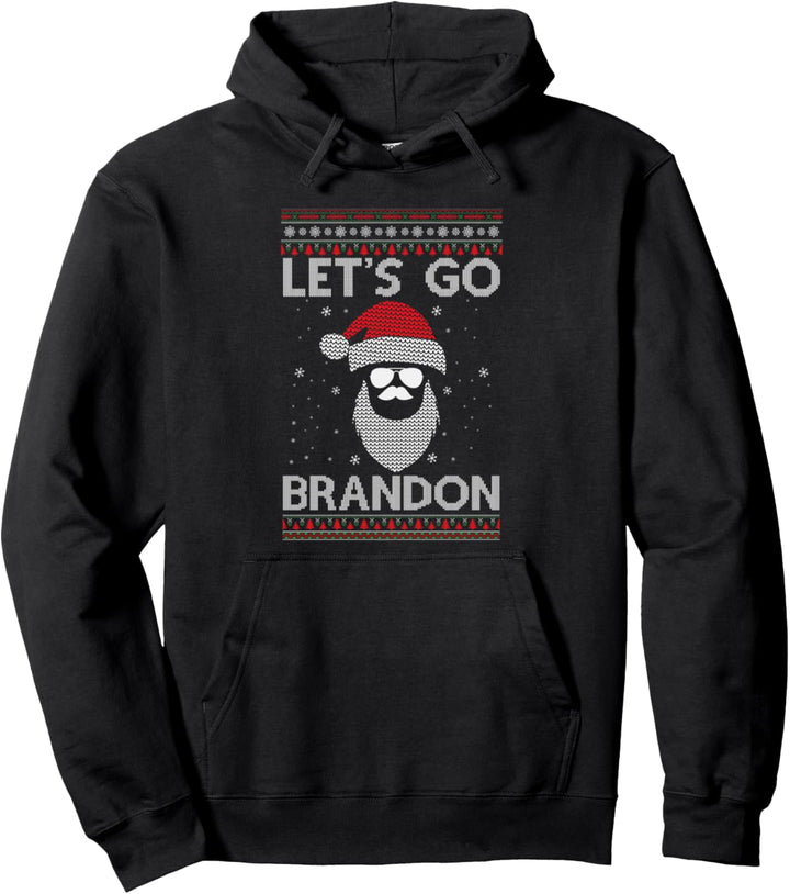 Let's Go Brandon Ugly Christmas Sweater Pullover Hoodie
