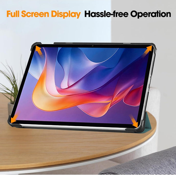 GIOPUEY Hülle Kompatibel mit Redmi Pad 2 2025, Flip Case [Bracket-Funktion] 360° Schutz - Grün Xiaom
