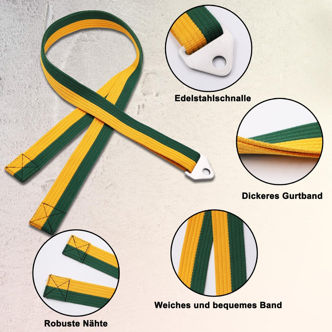 J Bryant Arm Wrestling Pronation Strap - 200cm strapazierfähiger, Rutschfester Gürtel mit Edelstahls