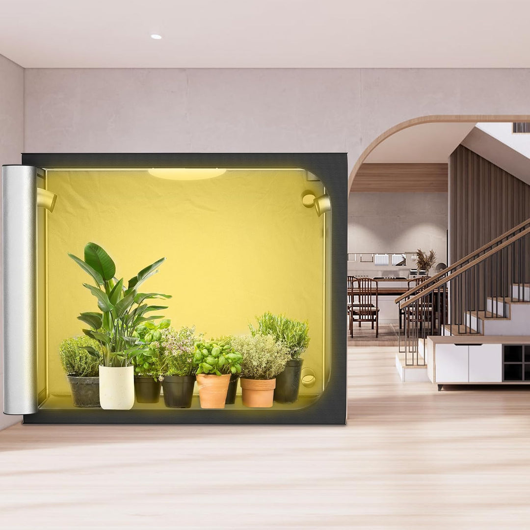 Growzelt Pflanzenzuchtzelt Indoor Anbauzelt 240x120x200 cm Grow Tent mit Reflektierender Innenfolie