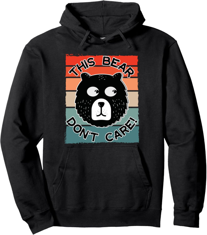Lustiger Spruch "This Bear Don't Care" Pullover Hoodie