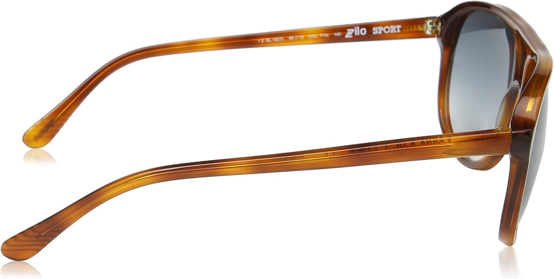 Lozza Unisex Sunglasses 58 Blau (Shiny Light Havana), 58 Blau (Shiny Light Havana)
