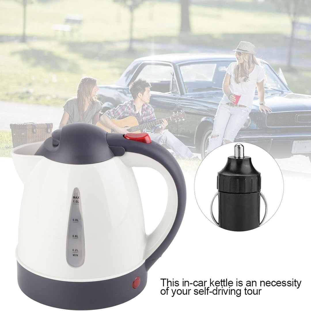 Wasserkocher 24V für LKW, 1000ml Wasserkocher Auto Tragbare Reisewasserkocher Schneller Warmwasserbe