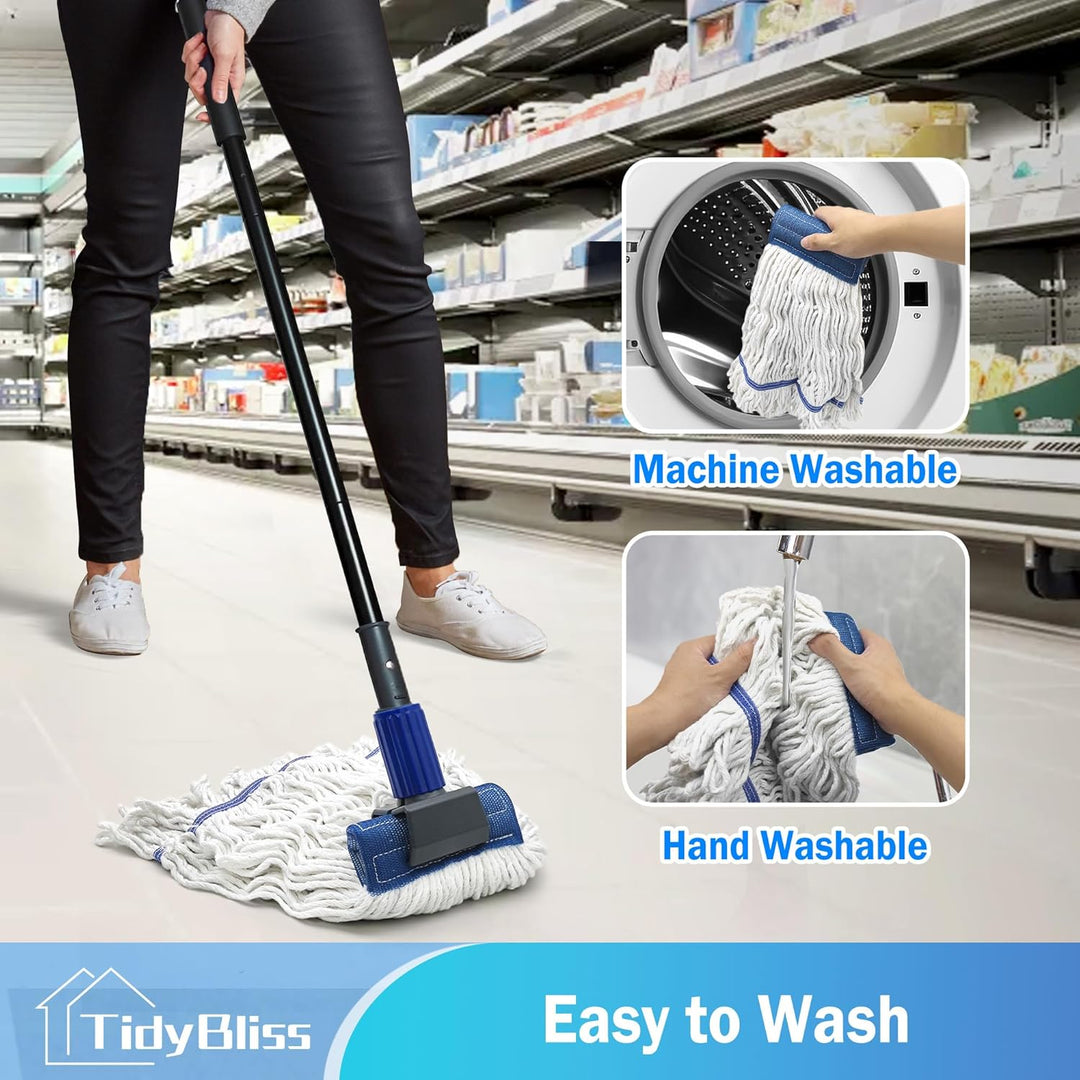 Bodenwischer Wischmopp, Wischer Boden mit 146 cm Langem Stiel, Microfaser Nass-Trocken-Mopp Haushalt