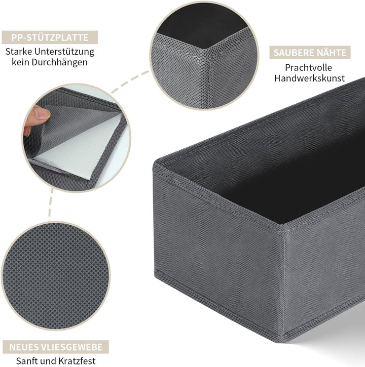 ORLISA 14er Set Schubladen Organizer kompatibel mit MALM andere Kommoden, Faltbare Aufbewahrungsboxe