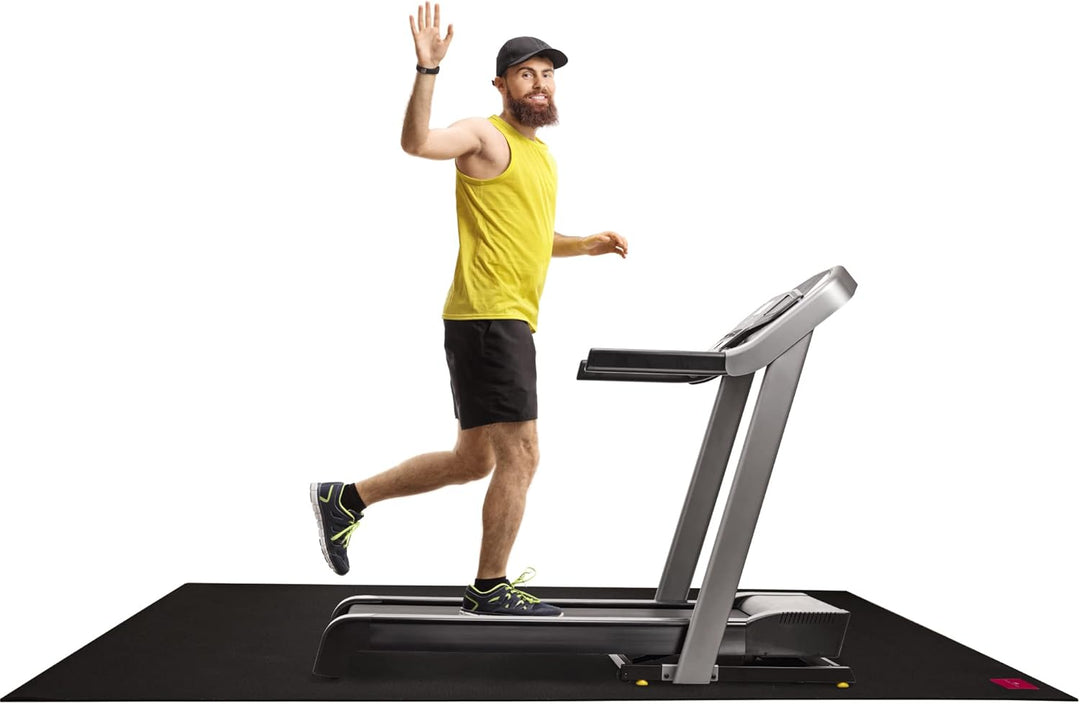 Cardio Mat Fitnessmatte, 2,00 x 1,15 m | inkl. Aufbewahrungstasche, abriebfest, desinfizierbar, mit