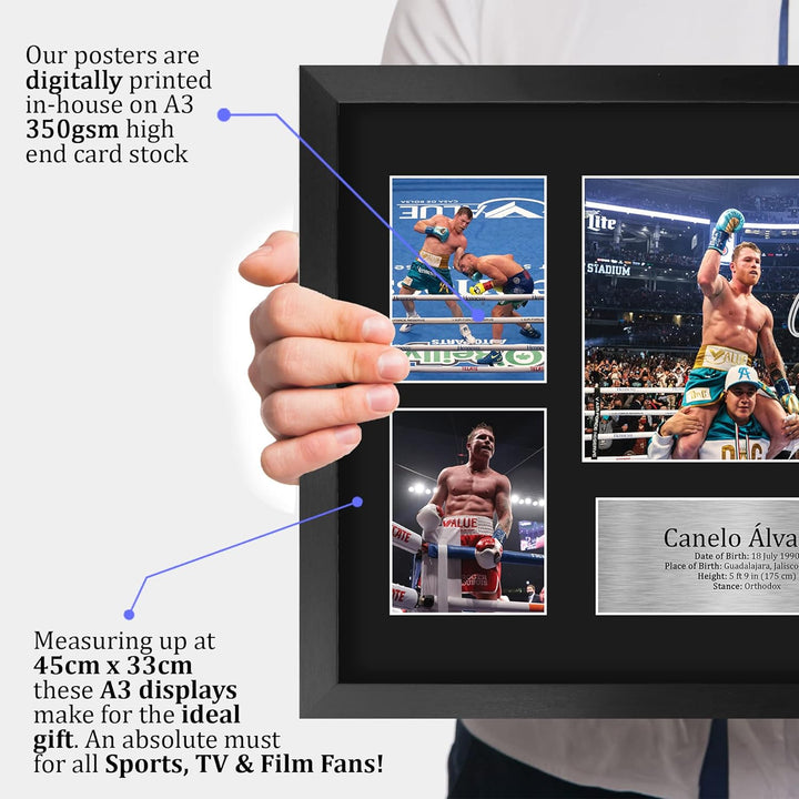 HWC Trading FR A3 Canelo Alvarez Boxing Geschenke Gedrucktes Signiertes Autogrammbild Für Boxer-Erin