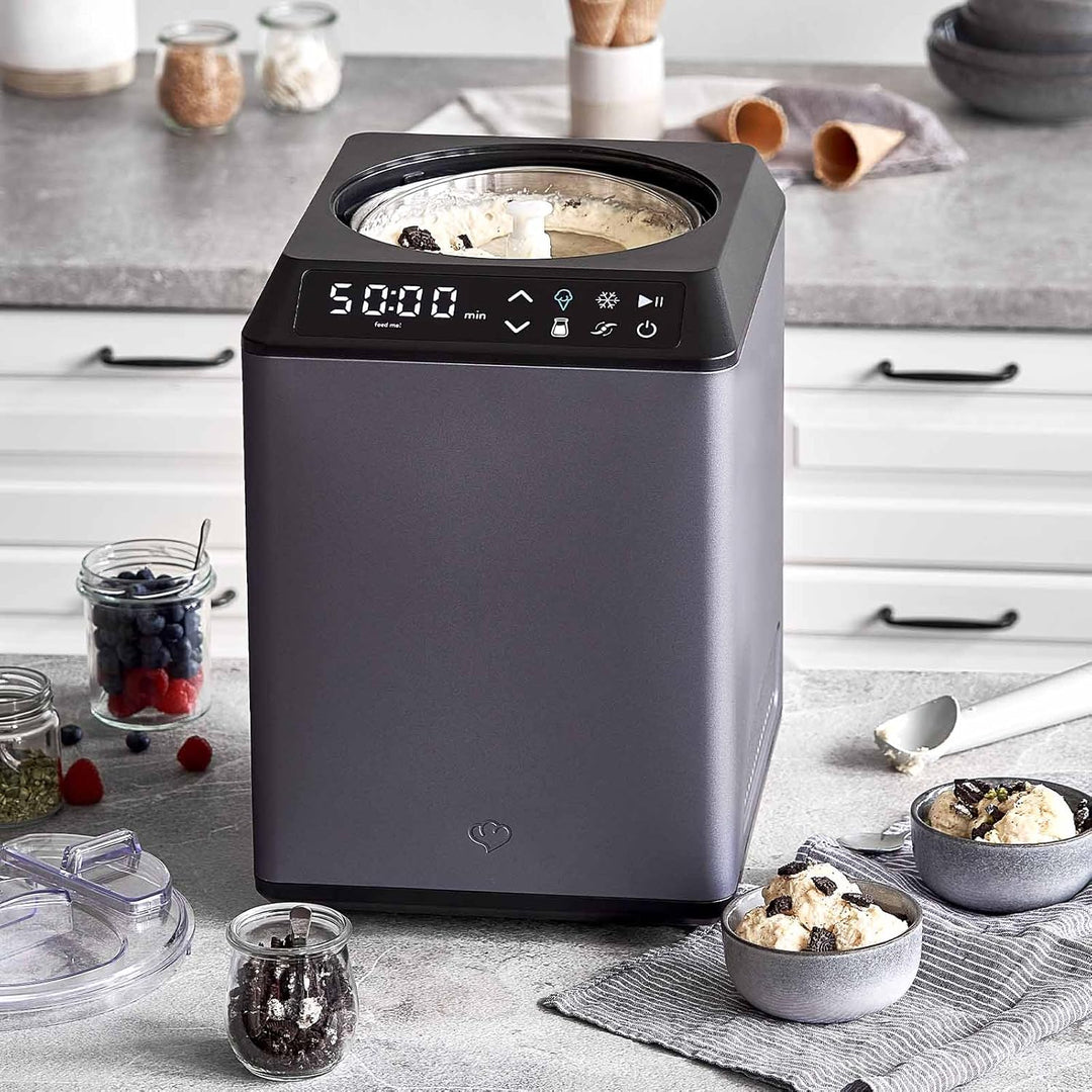 SPRINGLANE Eismaschine &amp; Joghurtbereiter Erika 2,5 L mit selbstkühlendem Kompressor 250 W, Eiscremem