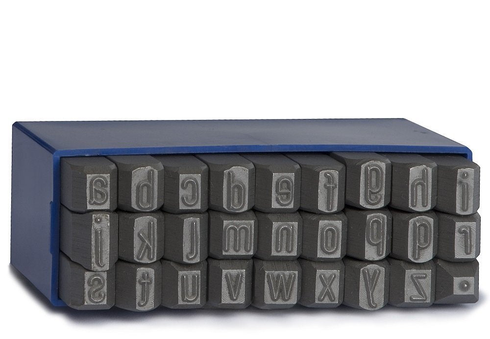 GRAVUREM-S Schlagbuchstaben, Schlagstempel, Prägestempel, Einschlagbuchstaben - KLEINBUCHSTABEN a-z,
