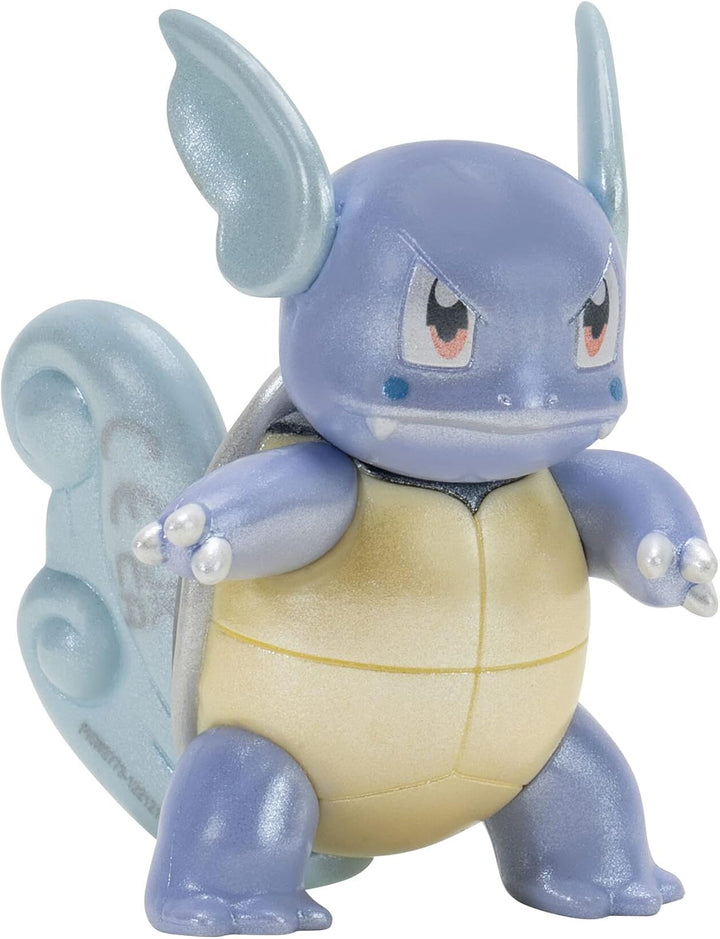 Pokemon PKW2773 Auto Set Select Evolution 3er-Pack – mit 5,1 cm Spritzteller, 7,6 cm Wartortle und 1