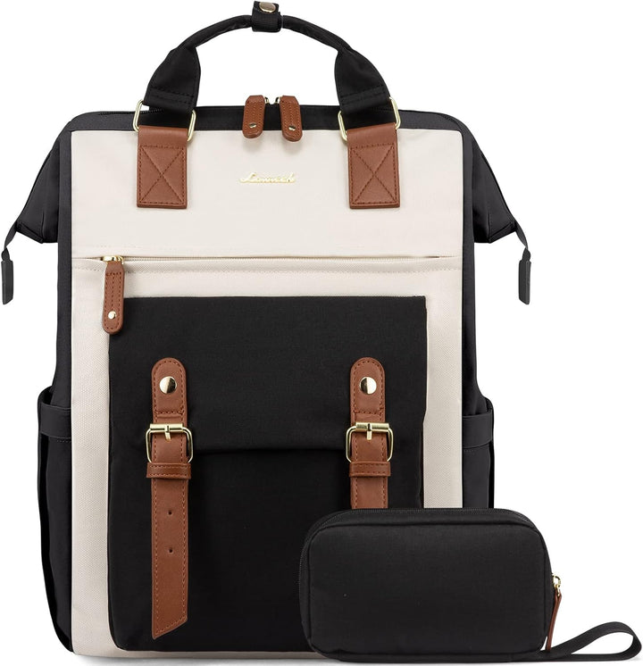 LOVEVOOK Rucksack Damen, 15,6 Zoll Laptop Schulrucksack Mädchen Teenager Gross mit Datenkabel-Beutel