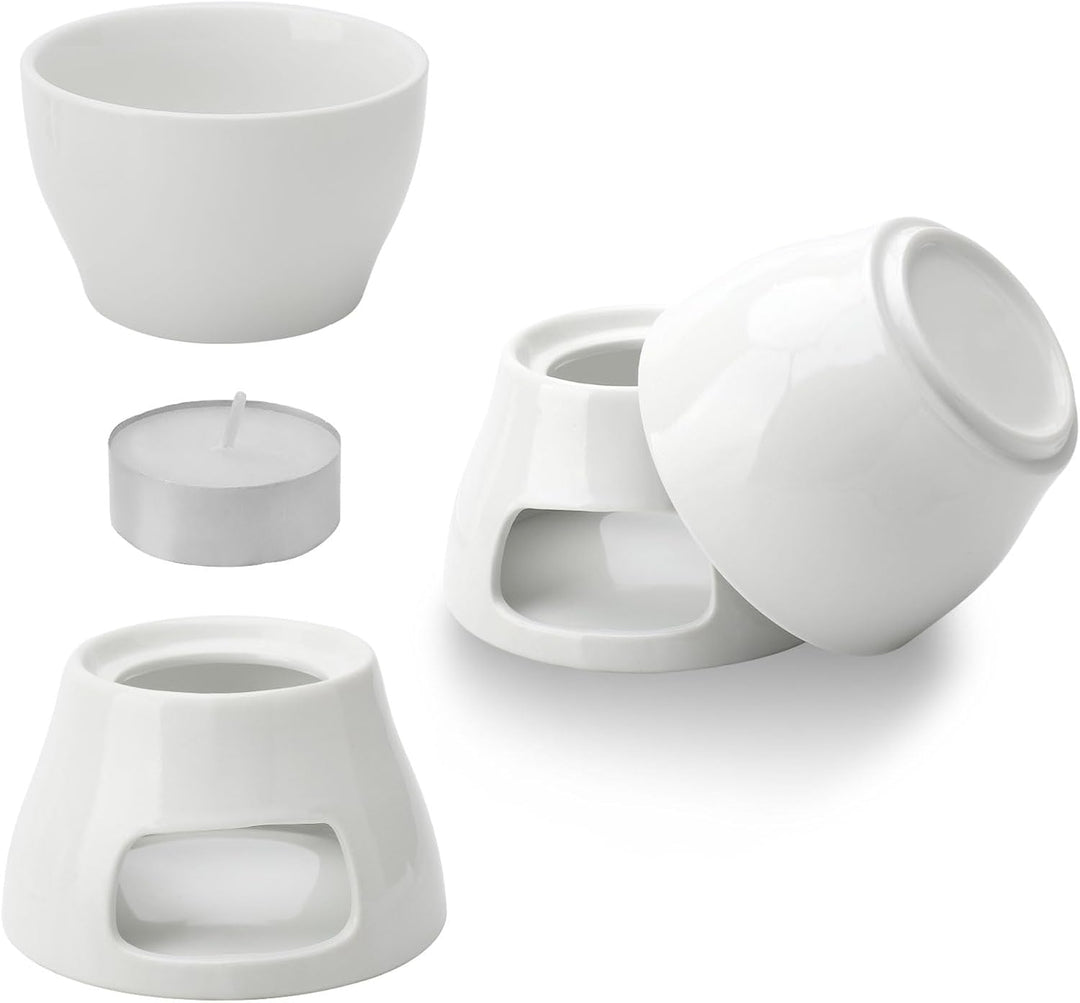 Keramik Fondueset Schokofondue Fondue Schokolade Schokoladenfondue, Keramikschale mit Teelichthalter