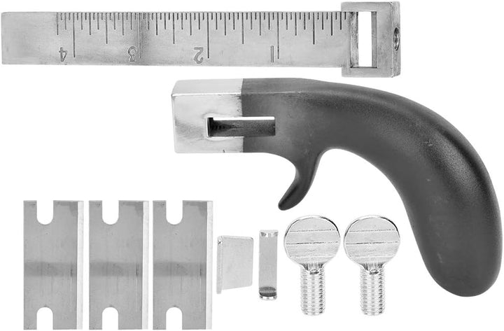 Lederriemen Bandschneider Handschneidwerkzeug mit Aluminiumgriff Lederhandschneidemaschine für DIY L