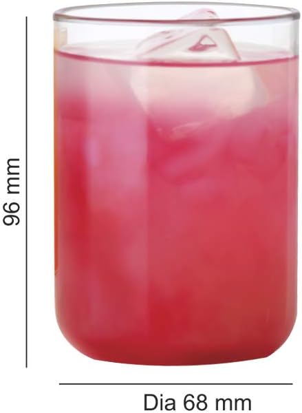 Borosil Radius Glas-Set, 295 ml, 4-teilig, transparent Set of 4, Set of 4