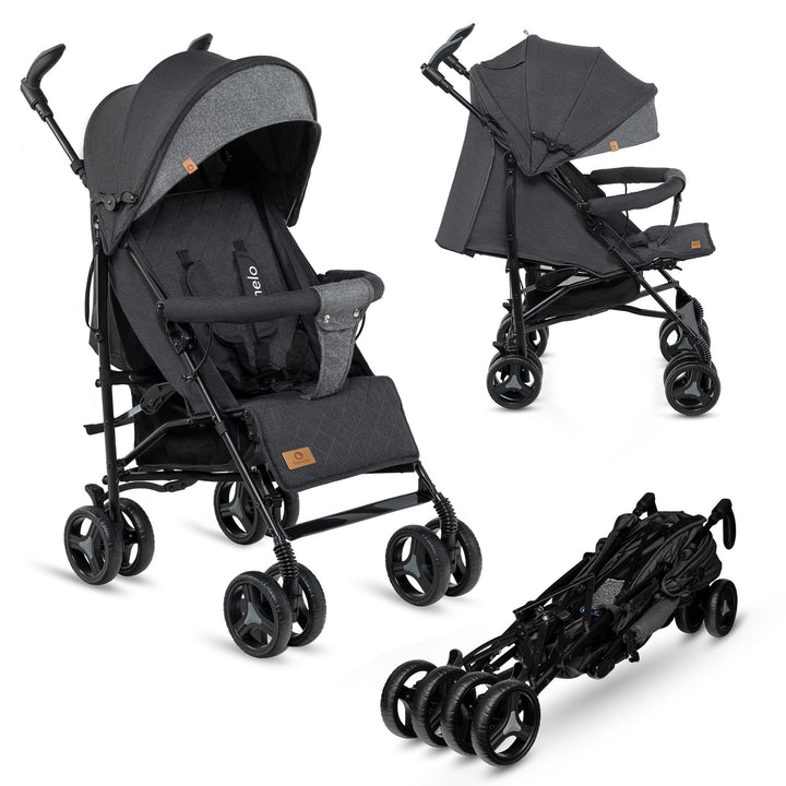 LIONELO Irma Kinderwagen bis 15 kg, Kinderwagen, leichter moderner Kinderwagen mit Liegefunktion, fa