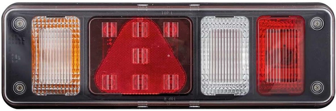 HELLA - Heckleuchte - Hybrid - 24V - Anbau/geschraubt - Lichtscheibenfarbe: glasklar - Stecker: Easy