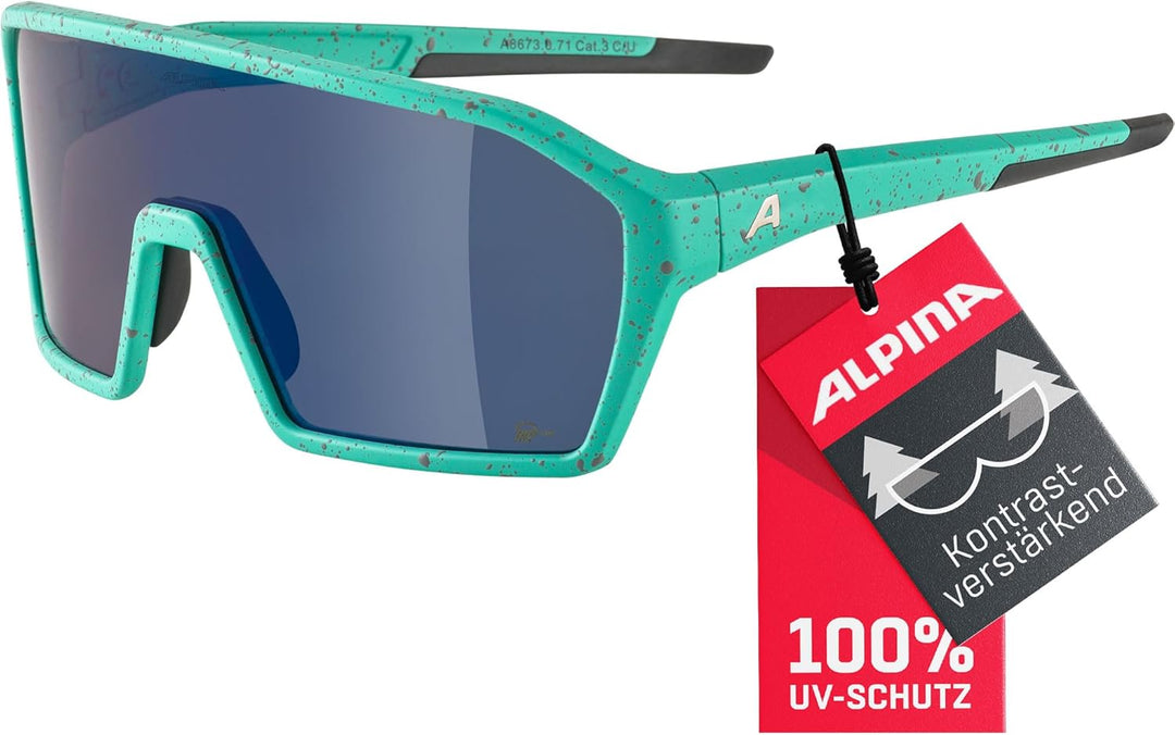 ALPINA RAM Q-LITE - Verspiegelte, Kontrastverstärkende & Beschlagfreie Sport- & Fahrradbrille Mit 10