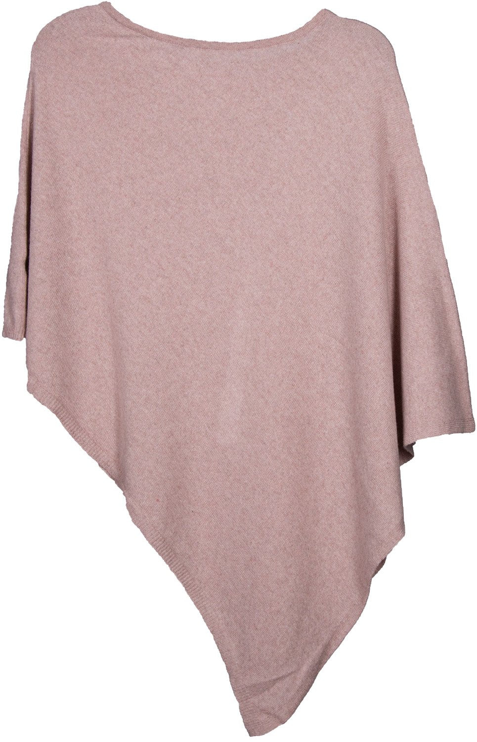 styleBREAKER Damen Feinstrick Poncho in Unifarben, leicht asymmetrischer Schnitt, Ärmellos, Rundhals