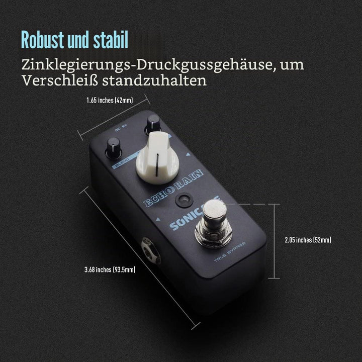 SONICAKE Digital Delay Pedal Echo Rain Gitarre Effektpedal Analog Style Hybrid, Delay