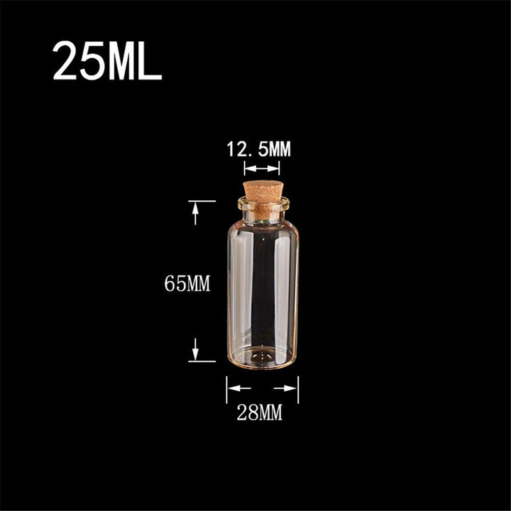 Jarvials 50pcs Leere Glasflaschen mit Korken Lucency Fläschchen Gläser Behälter für Lebensmittel Flü