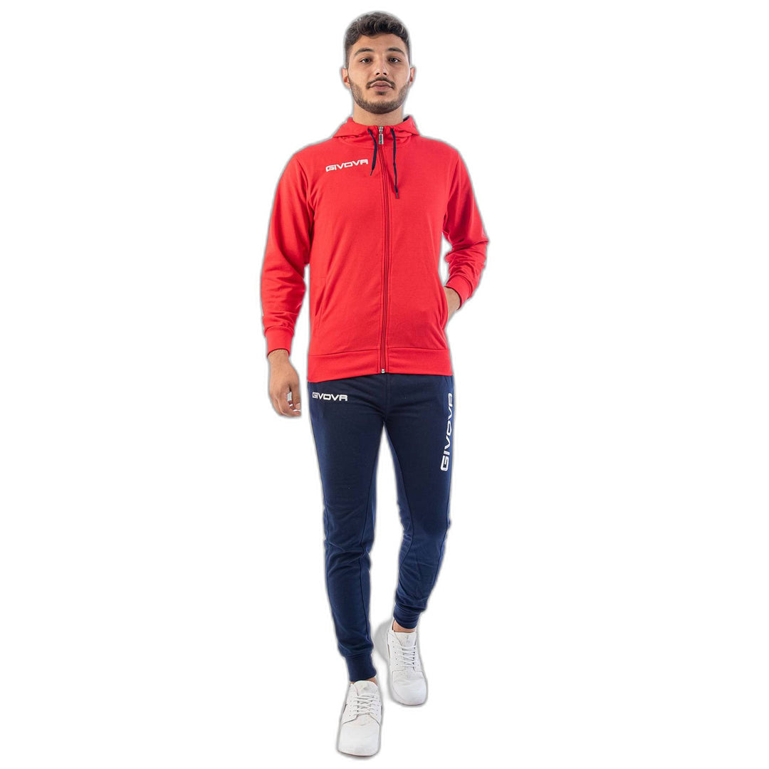 Givova Unisex Anzug Poker Sportoutfit 3XL rot/blau, 3XL rot/blau