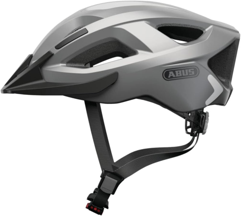 ABUS Stadthelm Aduro 2.0 - Allround-Fahrradhelm mit Licht - in sportivem Design für den Stadtverkehr