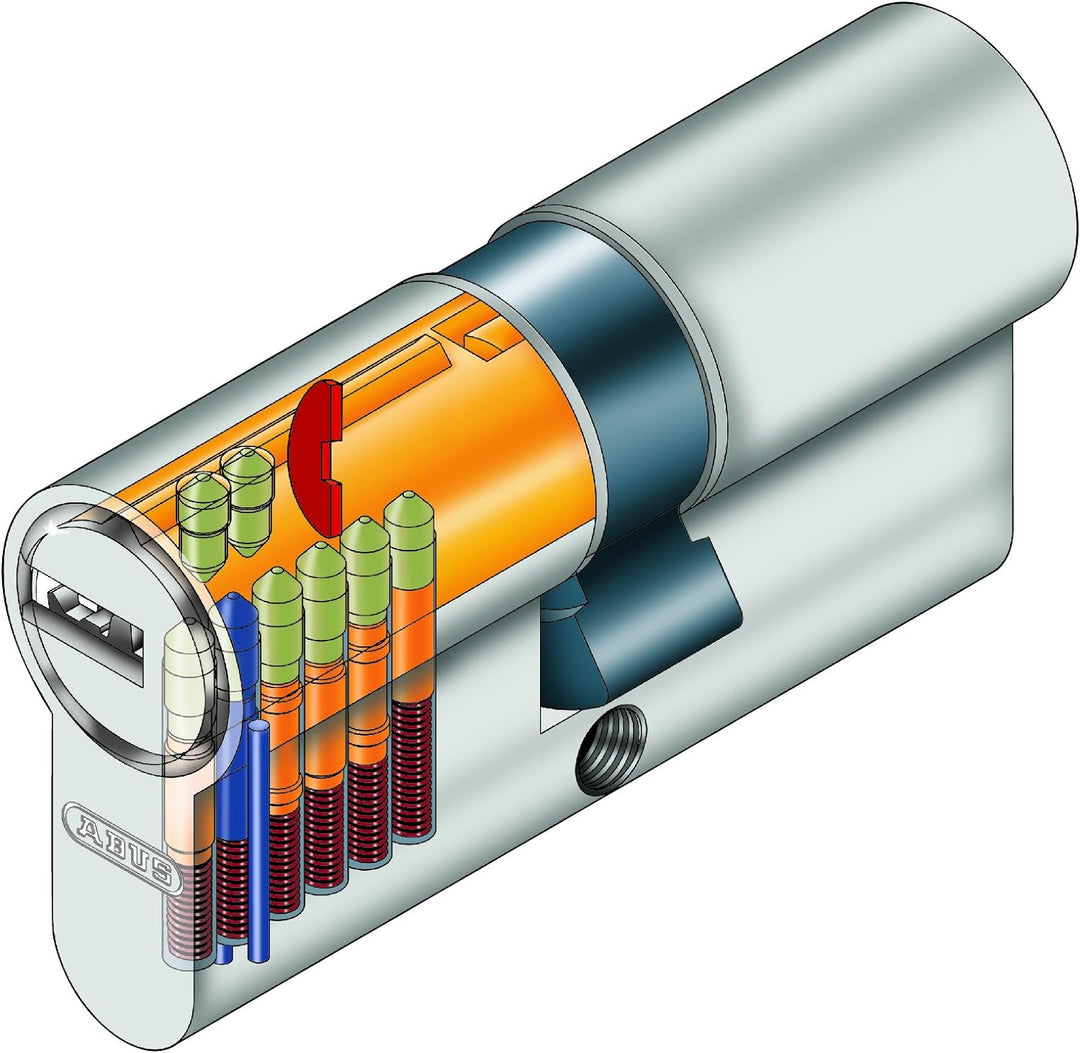 ABUS EC-SNP 45000 Türzylinder Für Aussentüren/Wohnungstüren, silber 30/70 mm, 30/70 mm