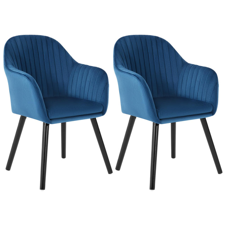WOLTU Esszimmerstühle 2er Set, für Schlafzimmer Küche Wohnzimmer, Küchenstühle gepolstert mit Armleh