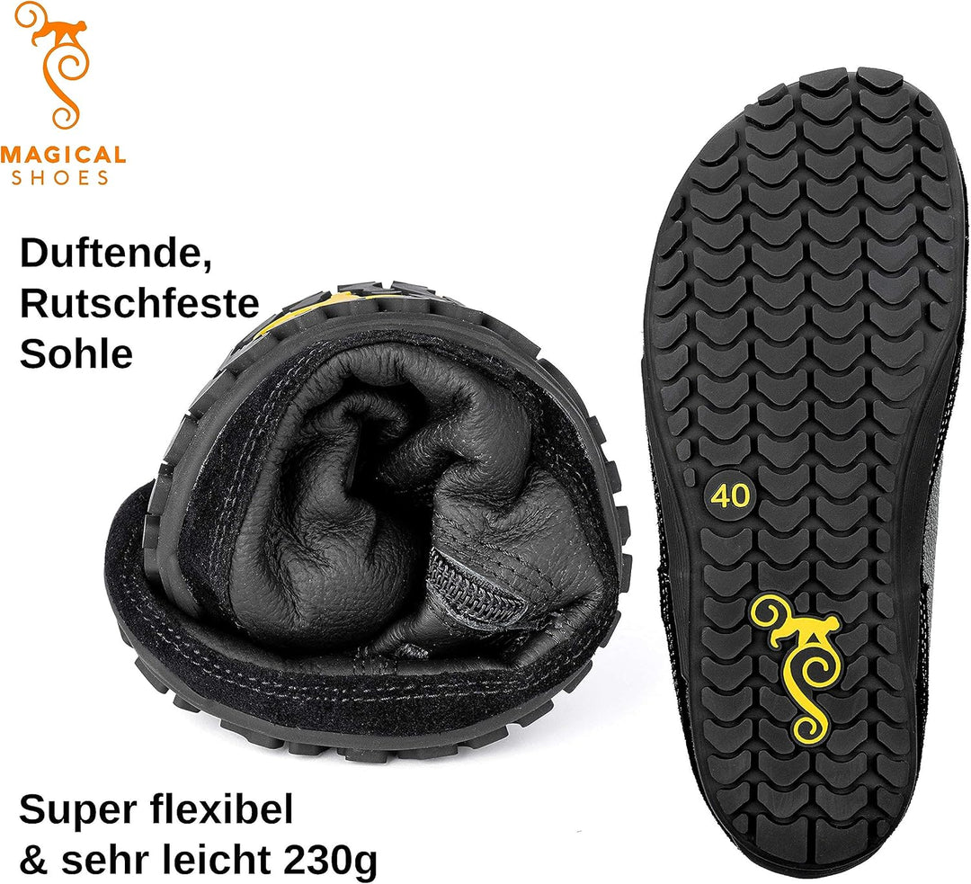 Magical Shoes Barfussschuhe gefüttert für Damen &amp; Herren, Schnürstiefel, Stiefel Winter, minimalisti